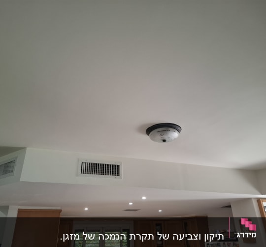 תקרת גבס עם תאורה ומזגן